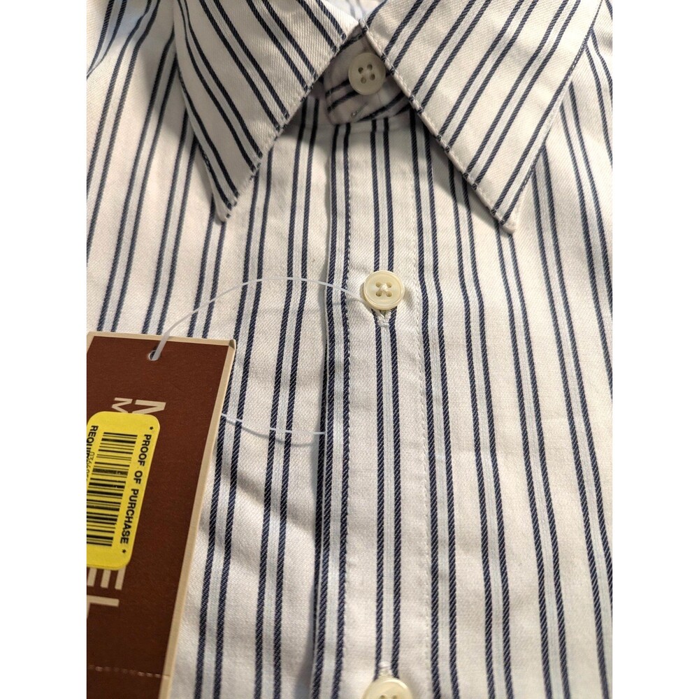 Vintage Michael Kors Long Sleeve Shirt Mens XL Cotton Blue & White NEW